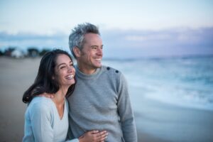 Couple working on their marriage and letting go of resentment.